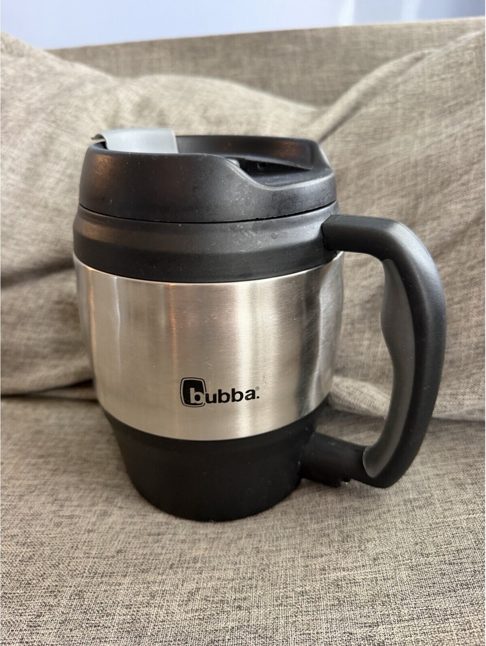 Bubba Classic 52 oz Insulated Desk Mug Stainless Steel Travel Cup Black Handle